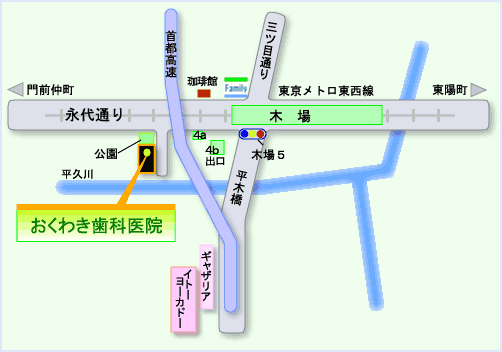 木場駅からの地図